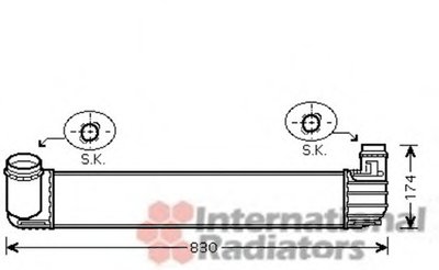 Радиатор интеркулера Renault Scenic/Megane 1.6-2.0dCi/2.0TCe 08-/Fluence 1.6dCi 14-