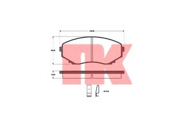 Комплект тормозных колодок, дисковый тормоз NK купить