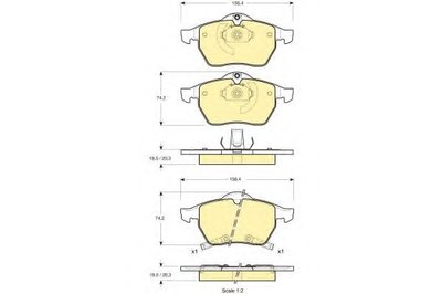 Комплект тормозных колодок, дисковый тормоз GIRLING купить