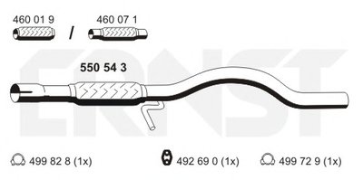 Труба выхлопного газа ERNST купить