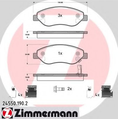 Комплект тормозных колодок, дисковый тормоз ZIMMERMANN купить