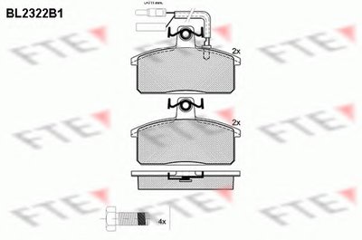 Комплект тормозных колодок, дисковый тормоз FTE купить