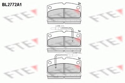 Комплект тормозных колодок, дисковый тормоз FTE купить