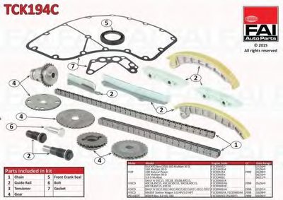 Комплект цепи привода распредвала FAI AutoParts купить