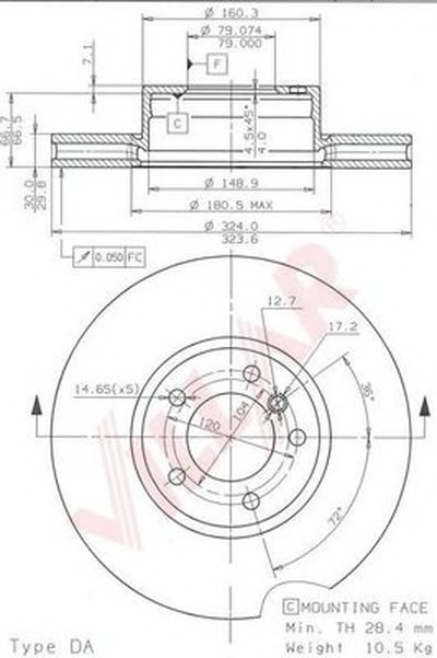 Тормозной диск COATED DISC LINE VILLAR купить