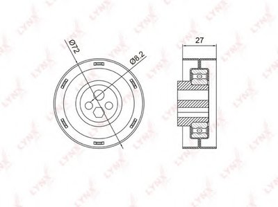 Натяжной ролик, ремень ГРМ LYNXauto купить