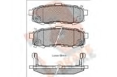 Комплект тормозных колодок, дисковый тормоз R BRAKE купить