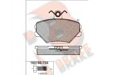 Комплект тормозных колодок, дисковый тормоз R BRAKE купить