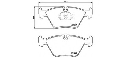 Комплект тормозных колодок, дисковый тормоз BREMBO купить