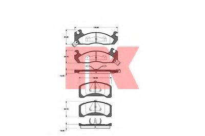 Комплект тормозных колодок, дисковый тормоз NK купить