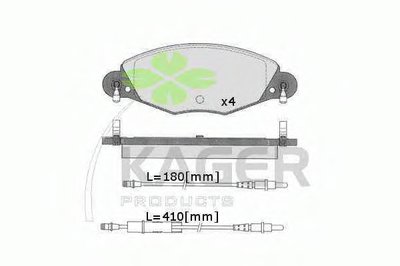 Комплект тормозных колодок, дисковый тормоз KAGER купить