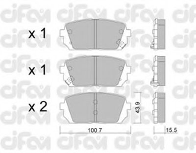 Комплект тормозных колодок, дисковый тормоз CIFAM купить