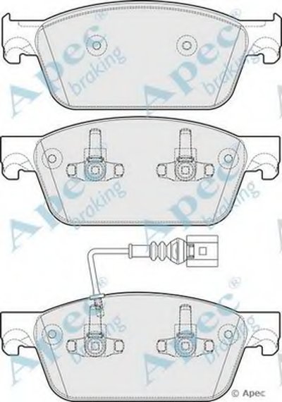 Комплект тормозных колодок, дисковый тормоз APEC braking купить