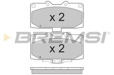 Комплект тормозных колодок, дисковый тормоз BREMSI купить