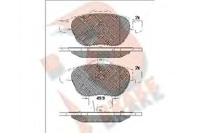 Комплект тормозных колодок, дисковый тормоз R BRAKE купить