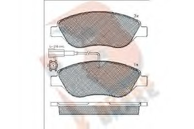 Комплект тормозных колодок, дисковый тормоз R BRAKE купить