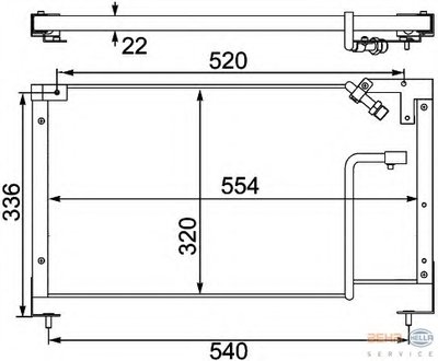 Конденсатор, кондиционер BEHR HELLA SERVICE HELLA купить