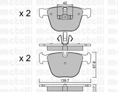 Колодки тормозные (задние) BMW 5 (F07)/7 (F01-F04) 08-15 N54/N55/N57/N63/N74