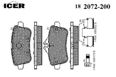 Колодки тормозные (задние) MB GL-class (X166) 12-/GLE-class (C292/W166) 15-/GLS-class (X166) 15-