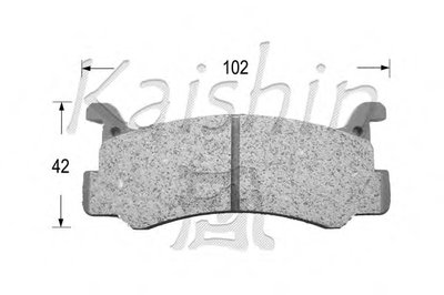 Комплект тормозных колодок, дисковый тормоз KAISHIN купить