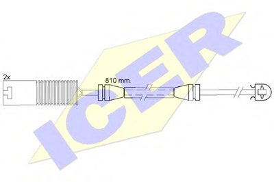 Сигнализатор, износ тормозных колодок ICER купить