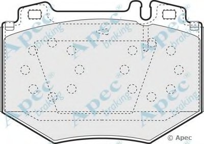 Комплект тормозных колодок, дисковый тормоз APEC braking купить