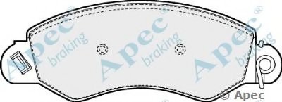 Комплект тормозных колодок, дисковый тормоз APEC braking купить