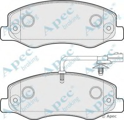 Комплект тормозных колодок, дисковый тормоз APEC braking купить