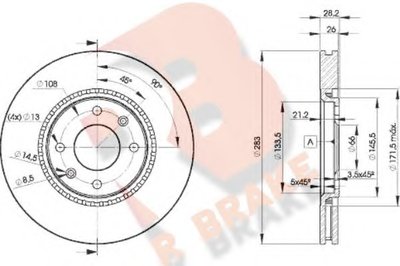 Тормозной диск R BRAKE купить