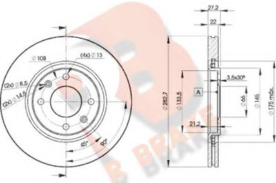 Тормозной диск R BRAKE купить