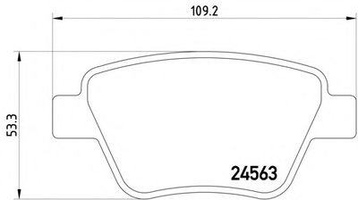 Колодки тормозные (задние) VW Caddy 10- (109.2x53.3) (Bosch) Q+