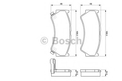 Комплект тормозных колодок, дисковый тормоз BOSCH купить