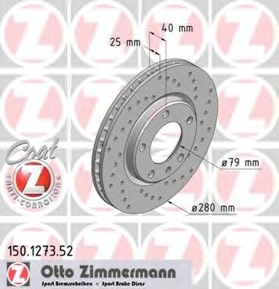 Тормозной диск SPORT BRAKE DISC COAT Z ZIMMERMANN купить