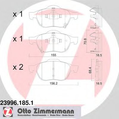 Комплект тормозных колодок, дисковый тормоз ZIMMERMANN купить