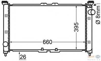 Радиатор, охлаждение двигателя BEHR-HELLA купить
