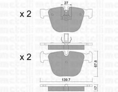 Колодки тормозные (задние) BMW X5 (E70/F15)/ X6 (E71/F16) 06-