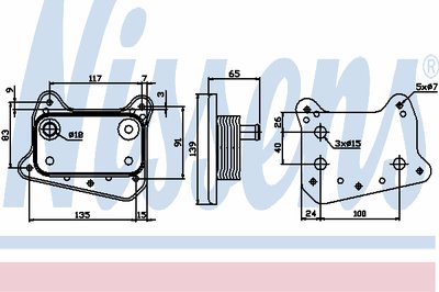масляный радиатор, двигательное масло NISSENS купить