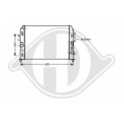 Радиатор, охлаждение двигателя DIEDERICHS купить
