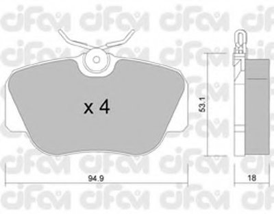 Комплект тормозных колодок, дисковый тормоз CIFAM купить