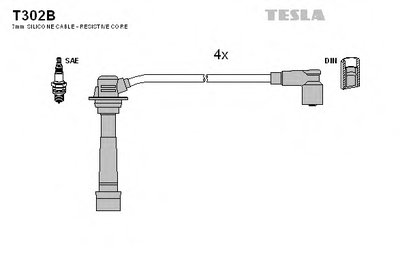 Комплект проводов зажигания TESLA купить