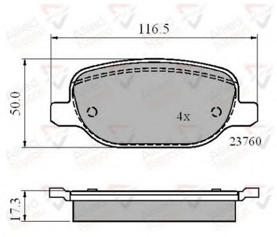 Комплект тормозных колодок, дисковый тормоз ANL Braking COMLINE купить