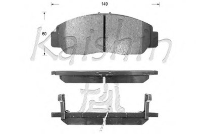 Комплект тормозных колодок, дисковый тормоз KAISHIN купить