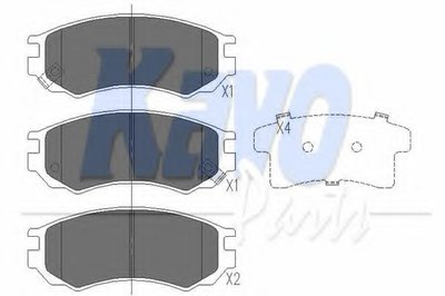 Комплект тормозных колодок, дисковый тормоз KAVO PARTS купить