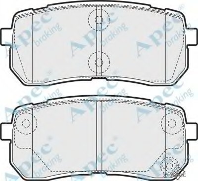 Комплект тормозных колодок, дисковый тормоз APEC braking купить