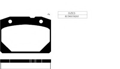 Комплект тормозных колодок, дисковый тормоз Front brake pads for LADA GOODWILL купить