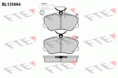 Комплект тормозных колодок, дисковый тормоз FTE купить