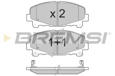 Комплект тормозных колодок, дисковый тормоз BREMSI купить
