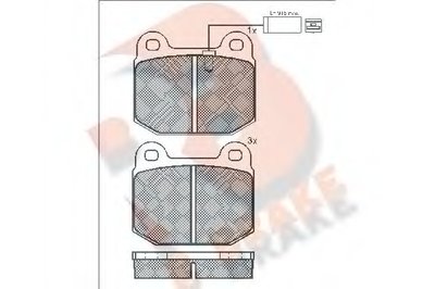 Комплект тормозных колодок, дисковый тормоз R BRAKE купить