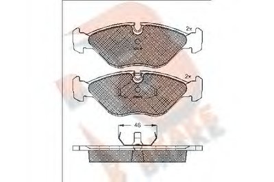 Комплект тормозных колодок, дисковый тормоз R BRAKE купить