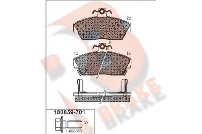 Комплект тормозных колодок, дисковый тормоз R BRAKE купить